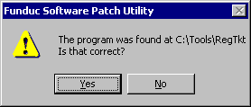 Patch Utility Path Message